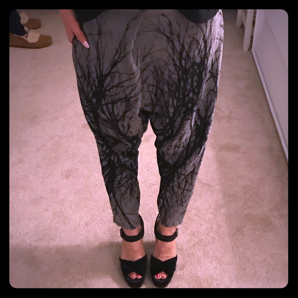 Silk printed pants